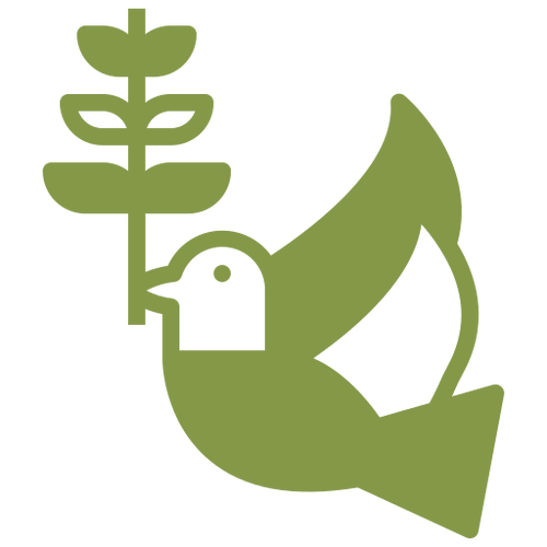 Peace symbol bird graphic