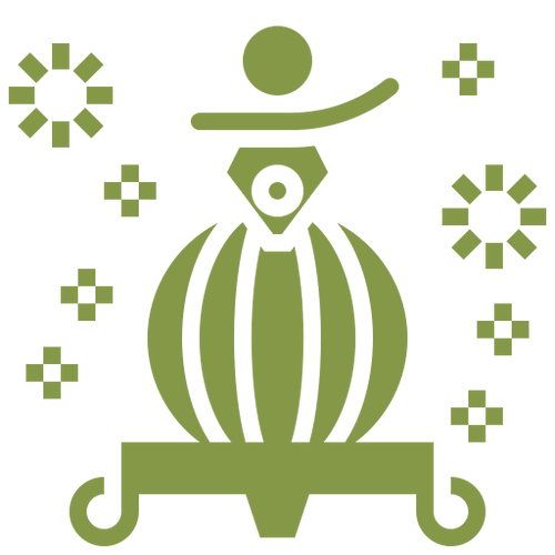 Geometric design with circular elements