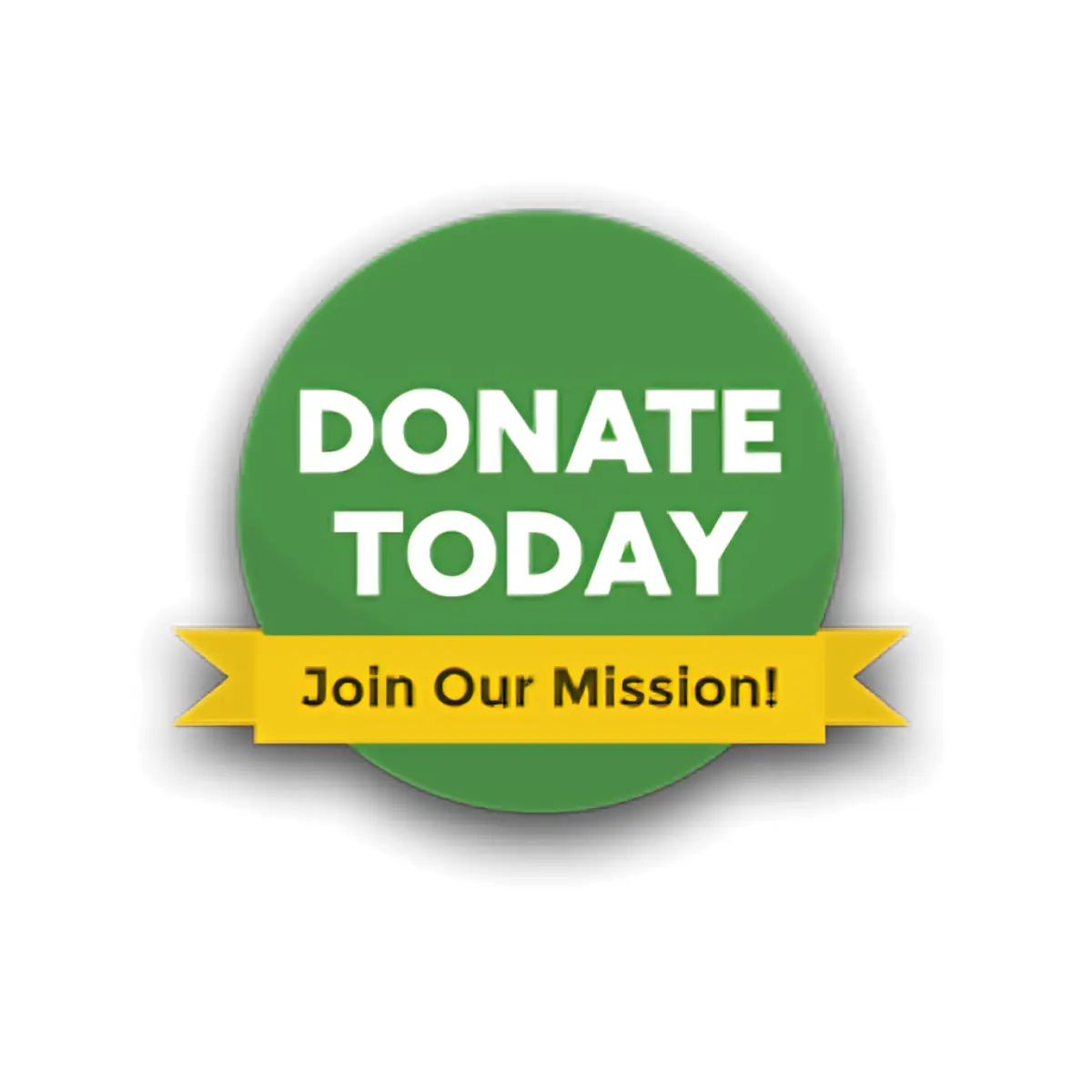 Green donate today graphic