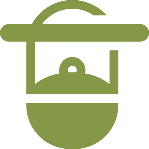 Minimalist acorn silhouette design