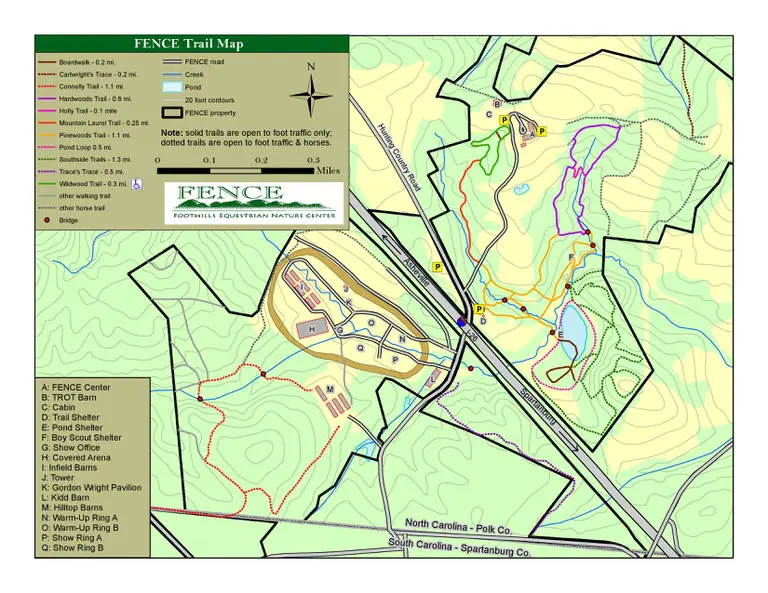 Hiking routes and landmarks map